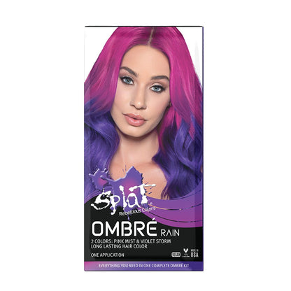 Splat Ombre Rain Original Komplett-Set | Blau & Lila Haarfarbe | Vegan & Tierversuchsfrei