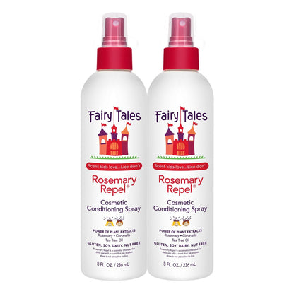 Fairy Tales Rosemary Repel Tägliches Pflegespray für Kinder – Kinder mögen den Duft, Läuse nicht, 2er-Pack (2 x 237 ml)
