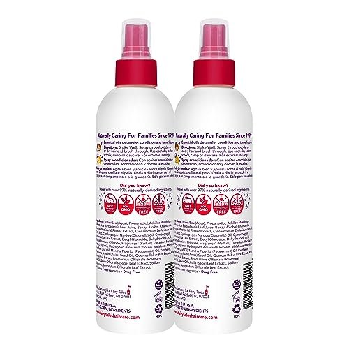 Fairy Tales Rosemary Repel Tägliches Pflegespray für Kinder – Kinder mögen den Duft, Läuse nicht, 2er-Pack (2 x 237 ml)