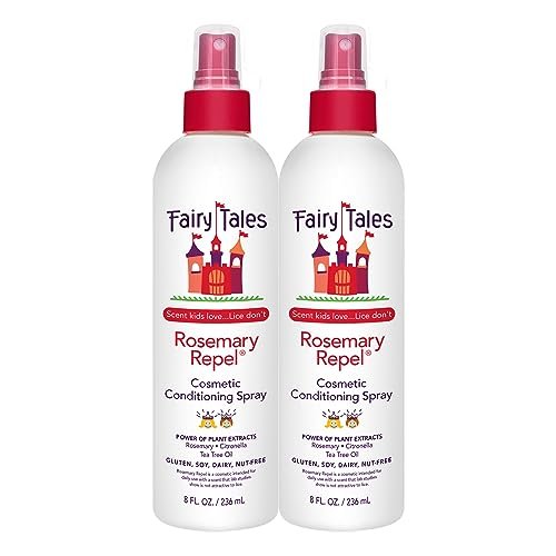 Fairy Tales Rosemary Repel Tägliches Pflegespray für Kinder – Kinder mögen den Duft, Läuse nicht, 2er-Pack (2 x 237 ml)