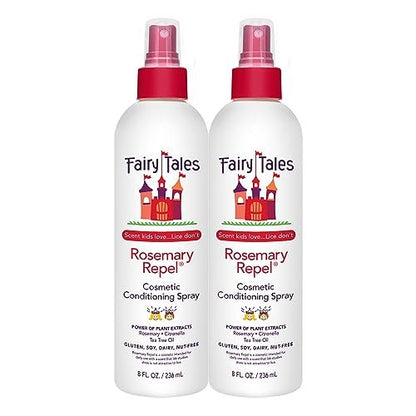 Fairy Tales Rosemary Repel Tägliches Pflegespray für Kinder – Kinder mögen den Duft, Läuse nicht, 2er-Pack (2 x 237 ml)