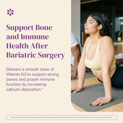 BariMelts Vitamin D3 5000 IE – 90 schnell lösliche Tabletten (3-Monats-Vorrat) – Bariatrische Vitamine für Frauen – Natürlicher Apfelgeschmack