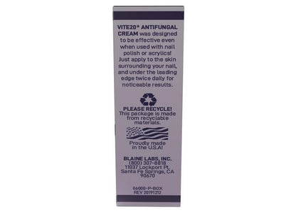 VITÉ20 V20 Vite 20 Antifungal Creme – Fuß- und Nagelpilzbehandlung für Hände und Füße