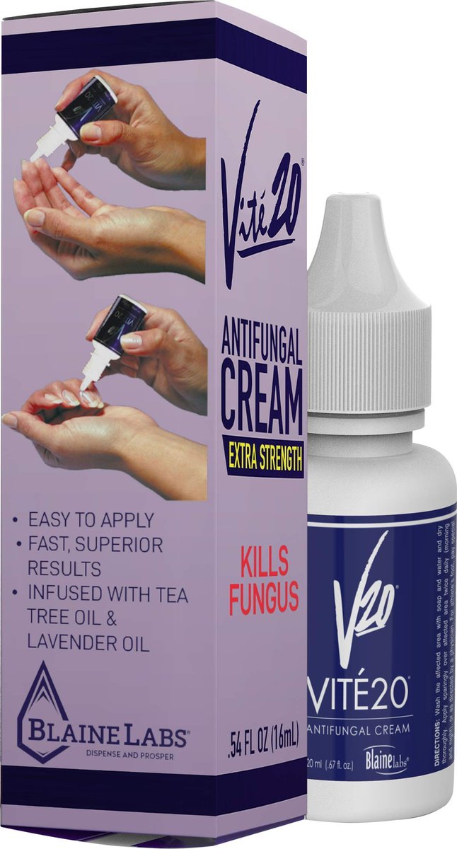 VITÉ20 V20 Vite 20 Antifungal Creme – Fuß- und Nagelpilzbehandlung für Hände und Füße