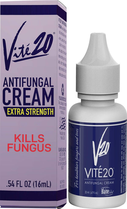 VITÉ20 V20 Vite 20 Antifungal Creme – Fuß- und Nagelpilzbehandlung für Hände und Füße