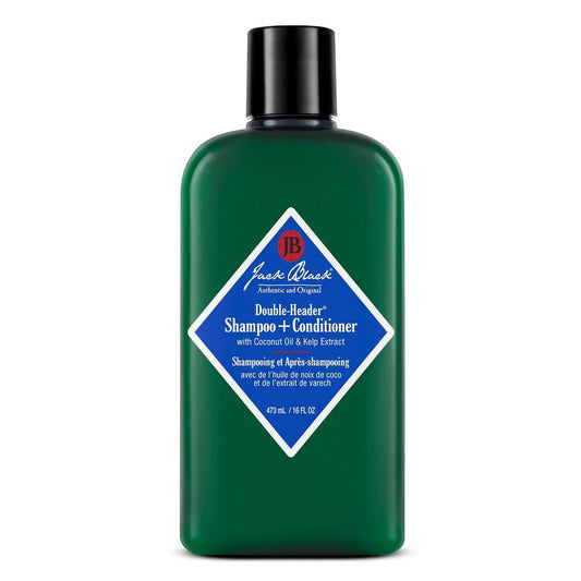 Jack Black Double-Header Shampoo + Conditioner - Sulfatfreie Formel mit Kokosöl und Seetangextrakt, 473 ml