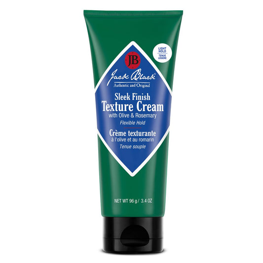 Jack Black Sleek Finish Texture Cream – Haarstyling-Creme für Männer & Frauen, 3,4 oz – Texturierer für trockenes bis normales, grobes, dickes oder welliges Haar, parfümfrei