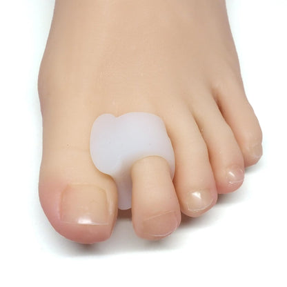 ZenToes Gel Zehenspreizer für überlappende Zehen, Ballenzehen, Großzehenausrichtung, Korrektor und Spacer - 4er-Pack (Weiß)