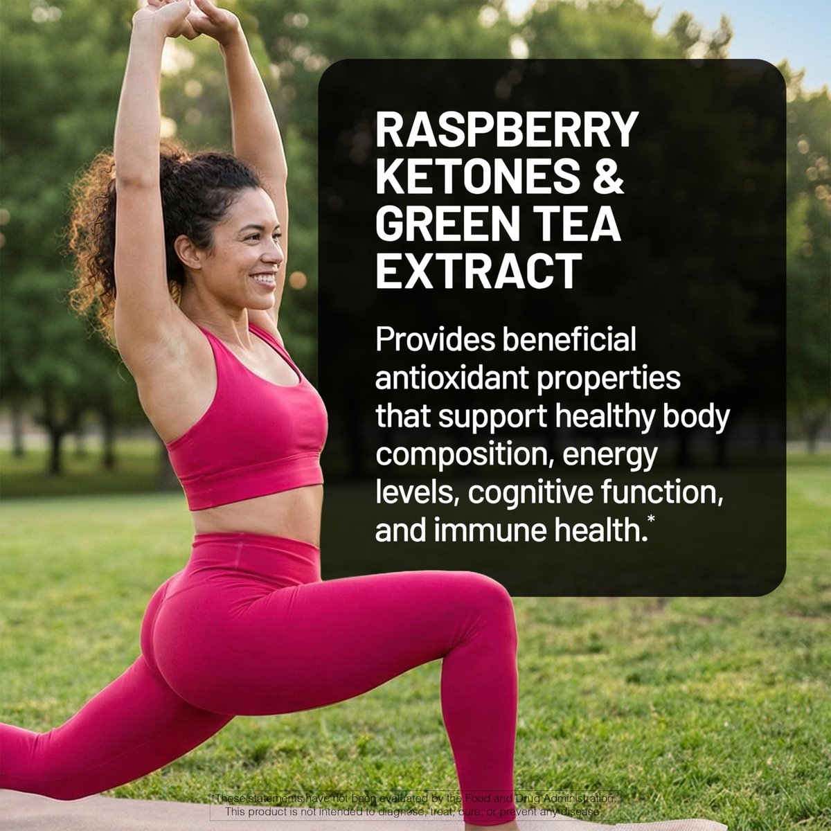 NatureWise Himbeer-Keton Plus mit Grüntee-Extrakt, Cayennepfeffer & Acai-Beere – unterstützt Gewichtsmanagement, antioxidative Gesundheit & Energie – vegan & glutenfrei – 120 Kapseln