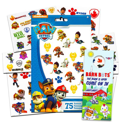 PAW Patrol Tattoos (75 temporäre Tattoos) – Offizielle Aufkleber-Tattoos für Kinder