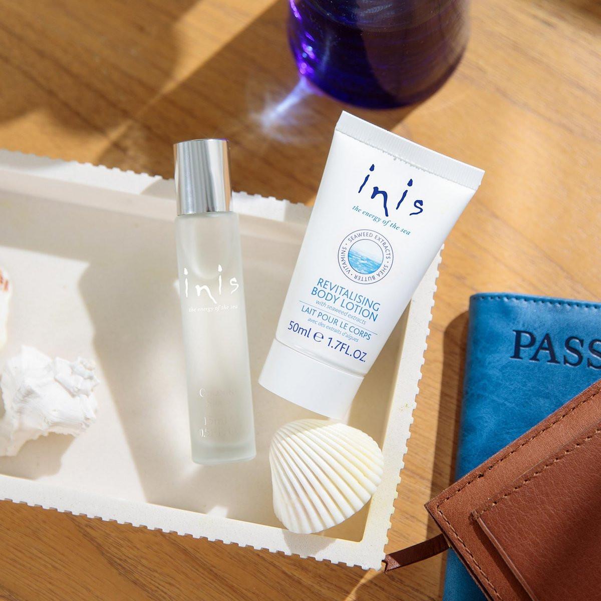 Inis the Energy of the Sea Cologne & Body Lotion Probierset – Reisegrößen für Damen und Herren – Unisex Ozeanfrische Duft
