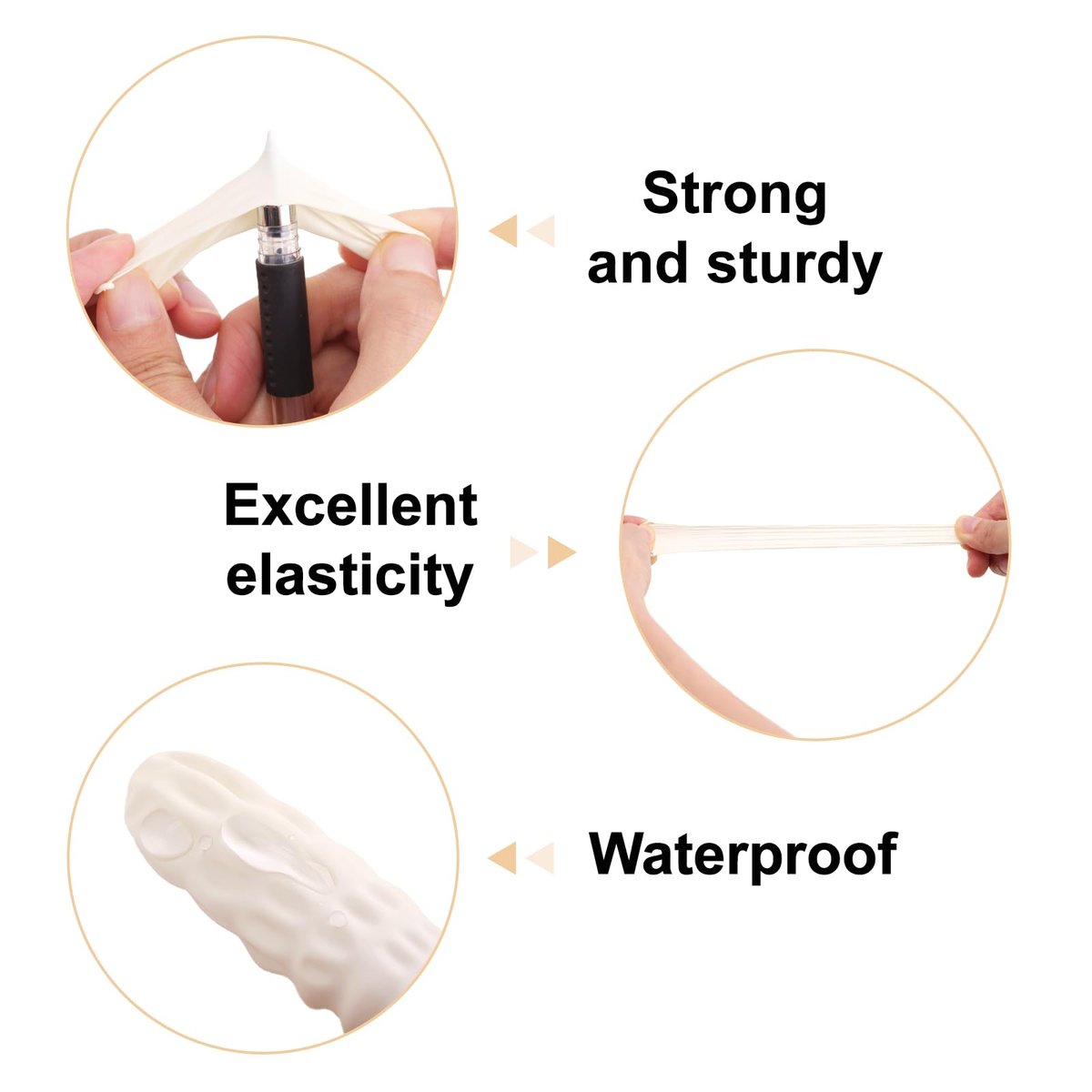 G2PLUS Einweg-Latex-Fingerlinge 140g (ca. 205 Stück) – Weiß, Fingerschutz für Kunst, Handwerk und Hygiene