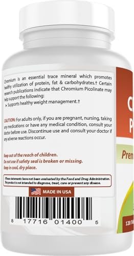 Best Naturals Chrompicolinat 1000 mcg – 120 Tabletten (2er-Pack)