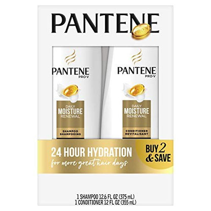 Pantene Daily Moisture Renewal Duo Set – 12,6 oz Shampoo & 12 oz Conditioner