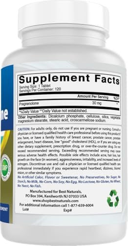 Best Naturals Pregnenolon 30 mg Tabletten, 120 Stück