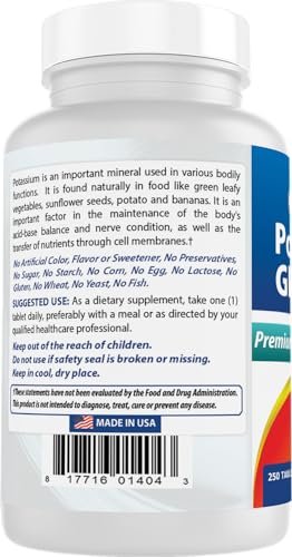 Best Naturals Kaliumgluconat 595 mg, 250 Tabletten (2er-Pack)