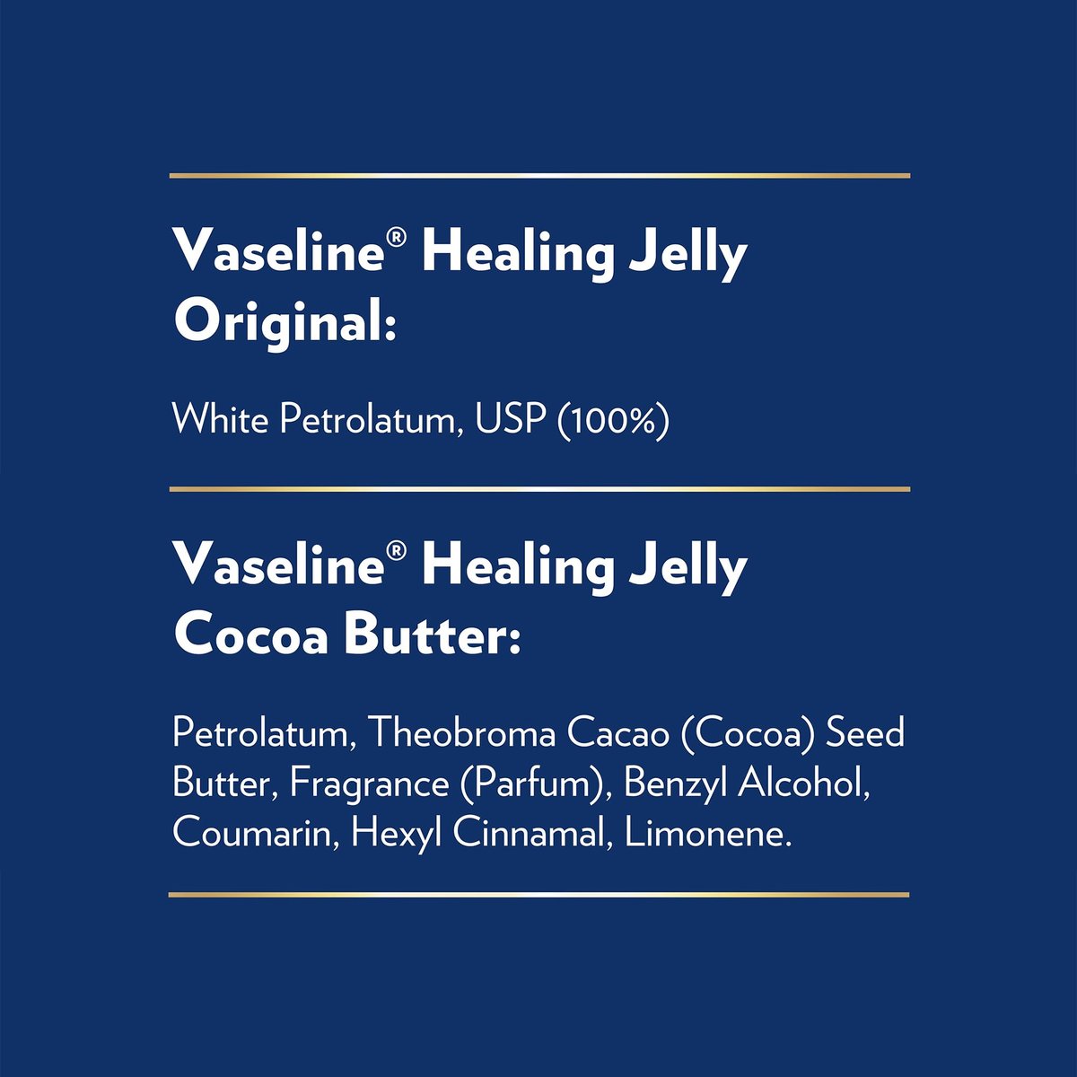 Vaseline Original & Kakaobutter Heilendes Gel Reiseset 2er-Pack – Reichhaltige Feuchtigkeitscreme, Hautschutzmittel zur Beruhigung rissiger, trockener Haut, 1,75 Oz pro Tube