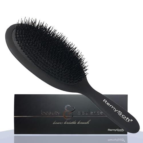 RemySoft Beauty & Opulence Wildschweinborstenbürste – Schonend für Haarverlängerungen, Weaves und Perücken