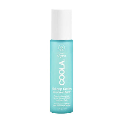 COOLA Bio-Makeup Setting Spray mit SPF 30 – Feuchtigkeitsspendender Make-up-Schutz & Sonnenschutz mit Gurke & Aloe Vera, dermatologisch getestet, alkoholfrei, 44 ml