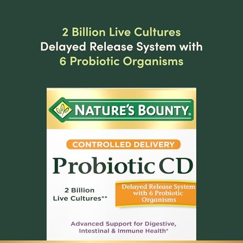 Nature's Bounty Probiotikum mit kontrollierter Freisetzung – 30 Kapseln für Verdauung und Immunsystem