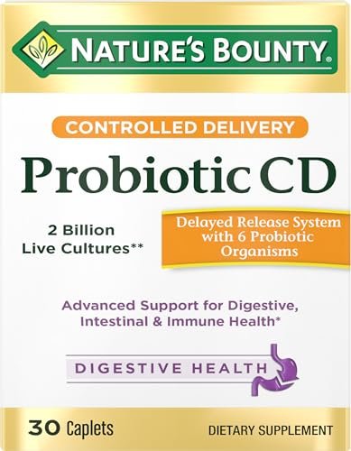 Nature's Bounty Probiotikum mit kontrollierter Freisetzung – 30 Kapseln für Verdauung und Immunsystem