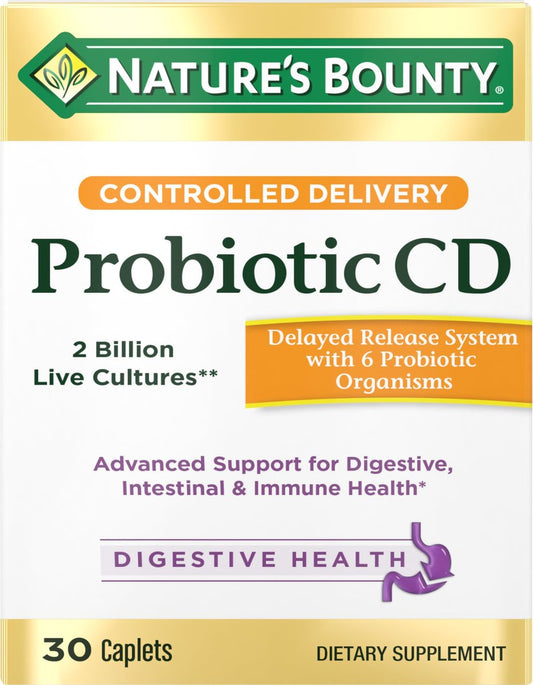 Nature's Bounty Probiotikum mit kontrollierter Freisetzung – 30 Kapseln für Verdauung und Immunsystem