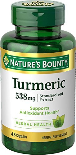 Nature's Bounty Kurkuma Kapseln – 538 mg pflanzliches Nahrungsergänzungsmittel für antioxidative Unterstützung, 45 Kapseln