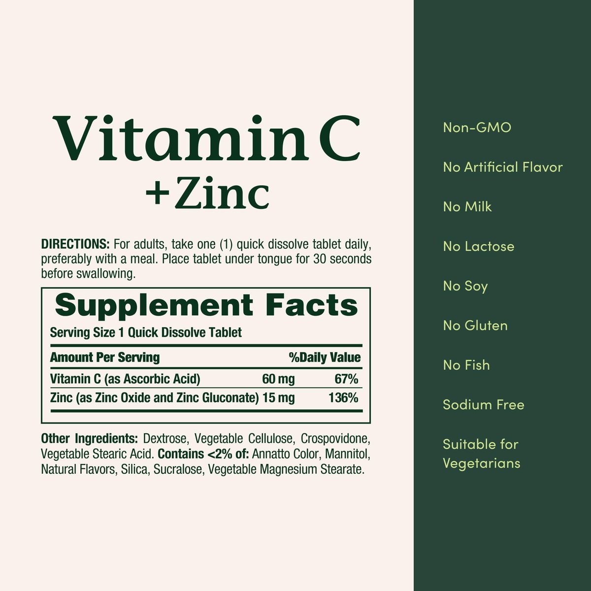 Nature's Bounty Vitamin C + Zink – 60 Tabletten zur Unterstützung des Immunsystems