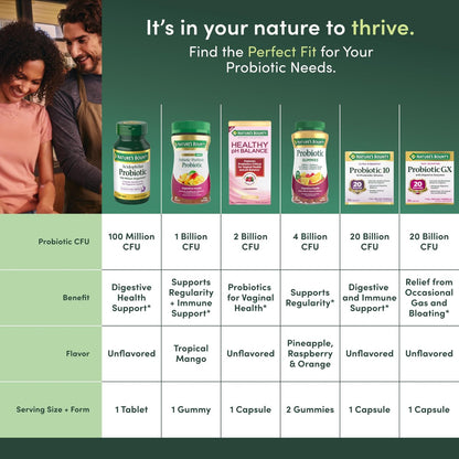 Nature's Bounty Probiotic GX – 25 Kapseln zur Unterstützung der Verdauung bei gelegentlichen Blähungen