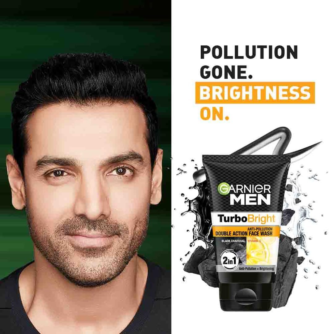 Garnier Men Power White Anti-Pollution Doppelwirkung Gesichtswaschcreme, 100 g