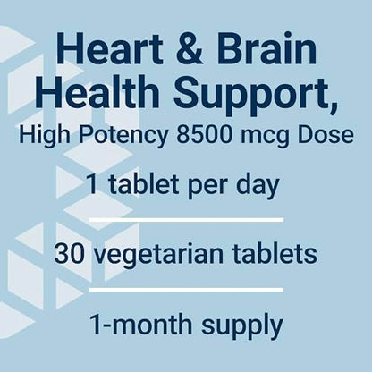 Life Extension Hochdosiertes Optimiertes Folat – L-Methylfolat – Folsäure, 8500 µg DFE – Herz- & Gehirnunterstützung, Gesunde Homocysteinspiegel – Glutenfrei, Nicht-GVO, Vegetarisch – 30 Tabletten
