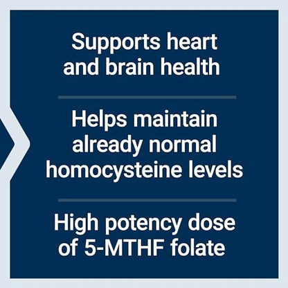 Life Extension Hochdosiertes Optimiertes Folat – L-Methylfolat – Folsäure, 8500 µg DFE – Herz- & Gehirnunterstützung, Gesunde Homocysteinspiegel – Glutenfrei, Nicht-GVO, Vegetarisch – 30 Tabletten