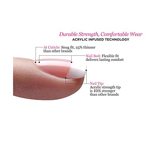 Kiss Salon Acrylic French Kit Sure Thing Medium – 28-teiliges Acryl-Set für professionelle French-Nägel