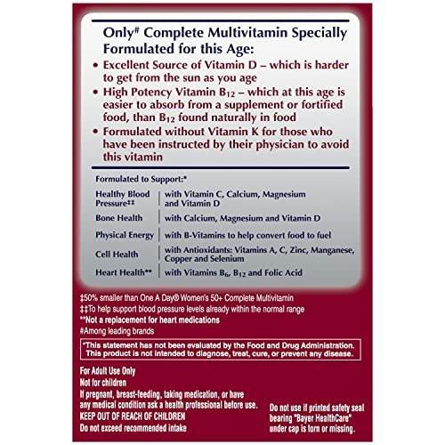 One A Day Proactive 65+ Multivitamin für Männer und Frauen, 150 Tabletten – Unterstützt Knochen- und Zellgesundheit mit Vitamin A, C, D, Zink, Calcium und Folsäure