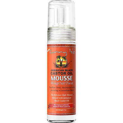 Sunny Isle Jamaican Black Castor Oil Mousse Wrap Set Twist 7oz – Starker Halt, luxuriöser Glanz, Feuchtigkeit und Frizz-Kontrolle