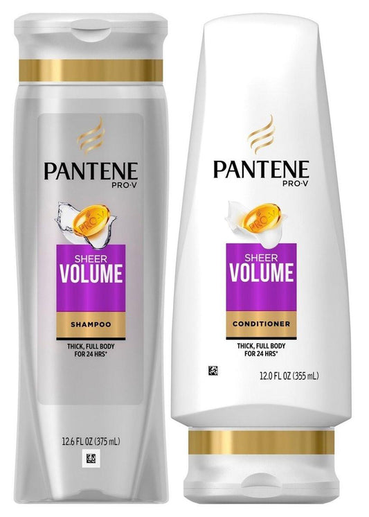 Pantene Pro-V Sheer Volume DUO Set Shampoo & Conditioner, 12,6 Unzen (2er-Pack)