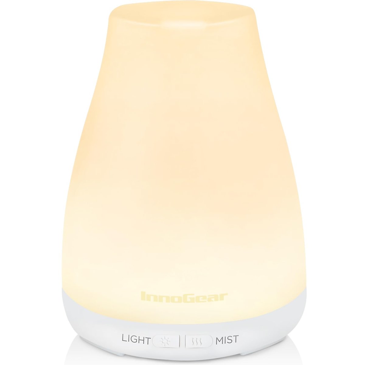 InnoGear Ultraschall Aromatherapie Diffuser für ätherische Öle, 7 Farben LED, 2 Nebelmodi, Auto-Abschaltung, Basic White