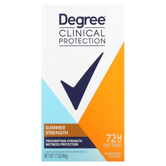 Degree Deodorant für Damen, Clinical Protection Summer Rose 4er-Pack – Rezeptpflichtstärke 96H Antitranspirant, Soft Solid, 1,6 Oz pro Stück