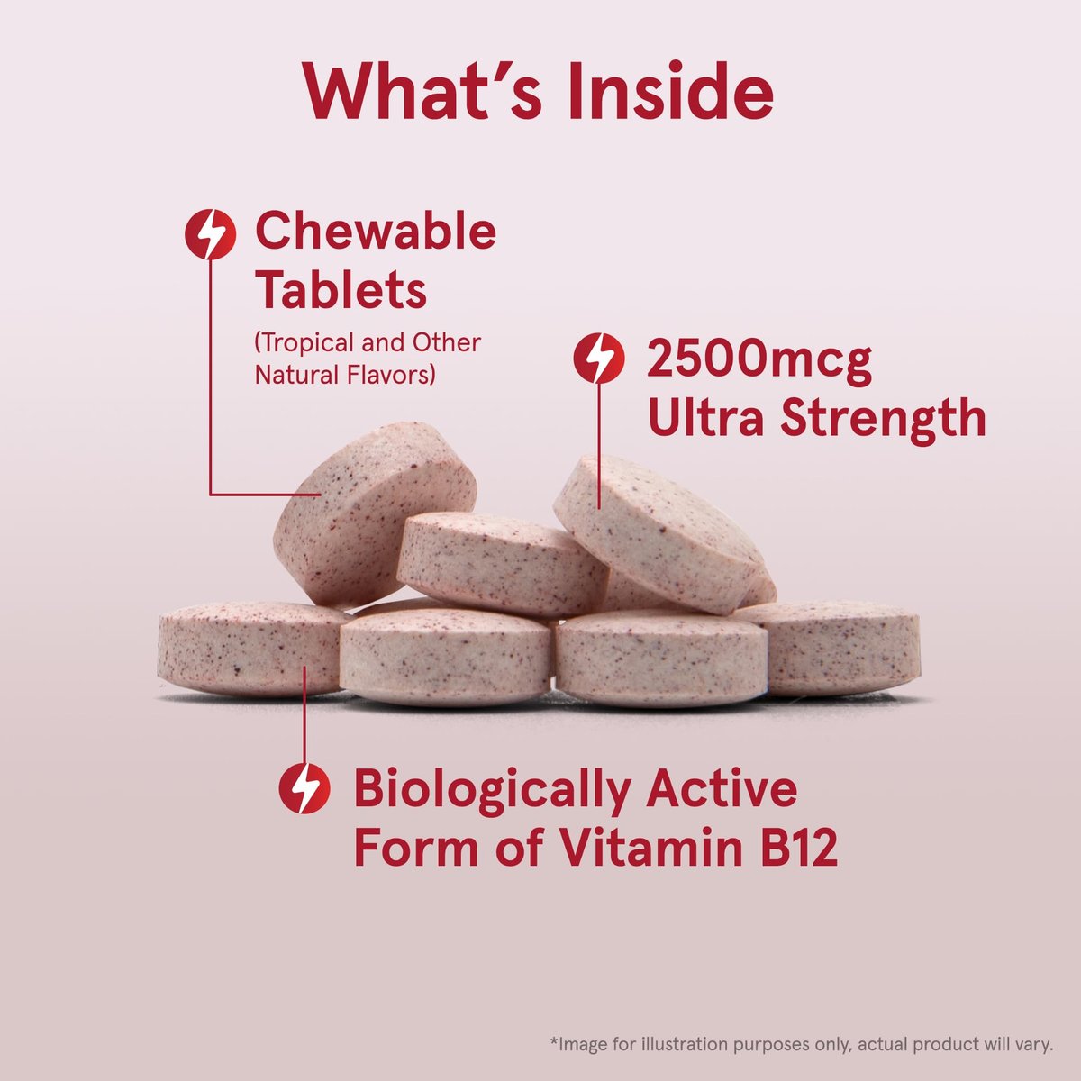 Jarrow Formulas Methyl Vitamin B12 2500 mcg – 100 Kautabletten, tropischer Geschmack – Bioaktives Vitamin B12 für Energieproduktion, Gehirngesundheit & Stoffwechsel