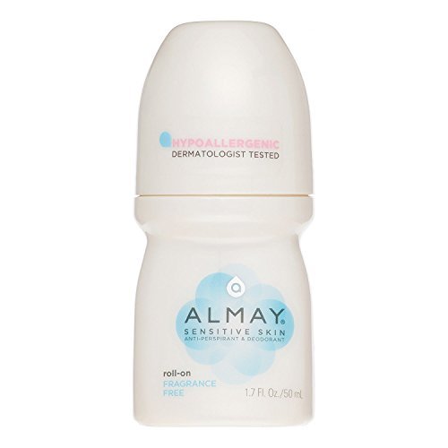 Almay Antitranspirant & Deodorant, empfindliche Haut, Roll-On, Duftfrei, 1,7 oz (4er-Pack)