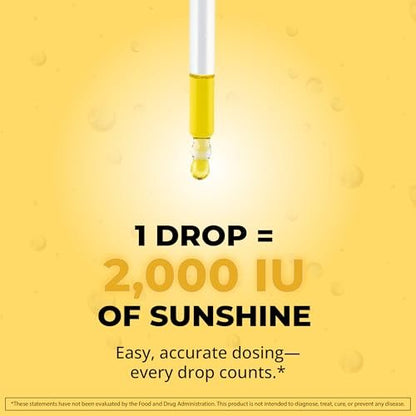 MaxX Labs Vitamin D3 K2 Liquid Drops – Flüssiges Vitamin D3 2000 IE pro Tropfen mit K2 MK7 für Knochen, Herz und Immunsystem – 30 ml Flasche mit Pipette, über 900 Tage Versorgung