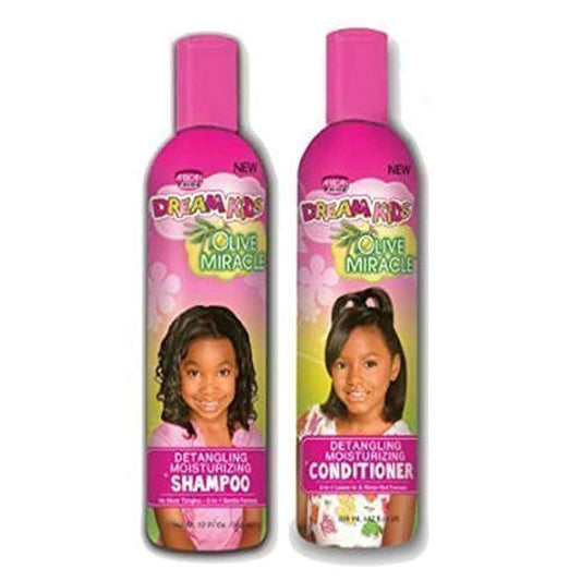 African Pride Dream Kids Olive Miracle Entwirrendes Shampoo & Conditioner Set (2 x 355 ml)