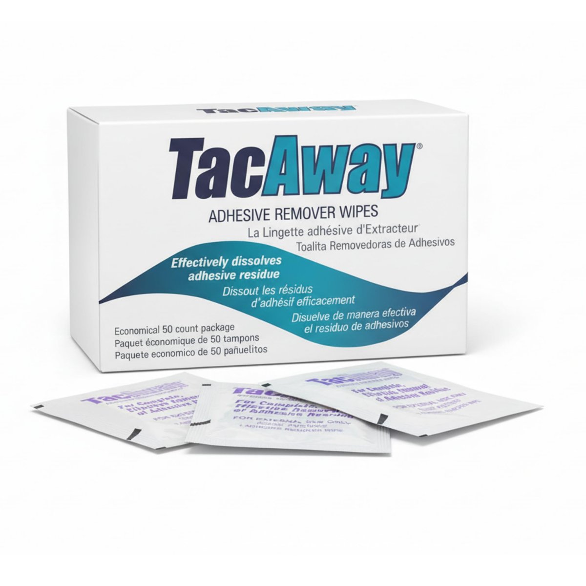 Torbot Tacaway Haftentferner-Tücher, nicht acetonhaltig, 50 Stück pro Box