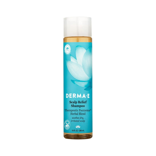 Derma E Scalp Relief Shampoo mit Psorzema Kräutermischung – Natürliche Kopfhautpflege & Anti-Schuppen Shampoo – Beruhigt juckende Kopfhaut und fördert die Kopfhautgesundheit, 300 ml