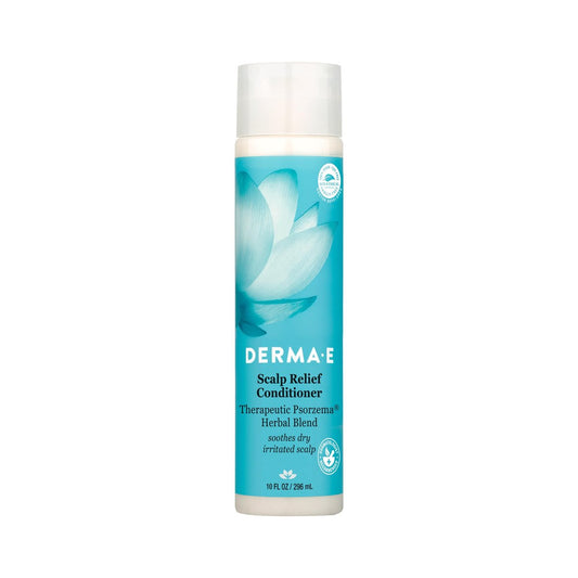 Derma E Scalp Relief Conditioner mit Psorzema Kräutermischung – Natürliche Kopfhautpflege & Anti-Schuppen Conditioner – Beruhigt juckende Kopfhaut und fördert die Kopfhautgesundheit, 10 Fl Oz (1er-Pack)