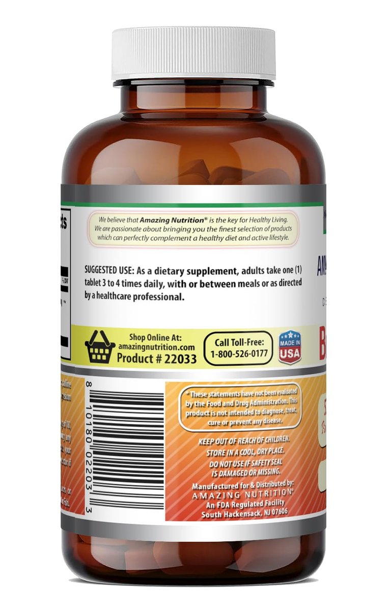 Amazing Formulas Bromelain 500 mg (300 GDU) Tabletten – 120 Stück, Non-GMO, Glutenfrei, Hergestellt in den USA