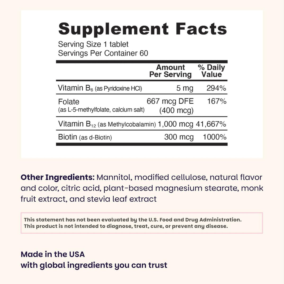 EZ Melts Energy, Memory & Mood Enhancer - B-Vitamine Komplex mit Vitamin B12, B6, Folsäure & Biotin - Non-GMO & Vegan - Kirsche-Beere - 60 lösliche Tabletten (60 Portionen)