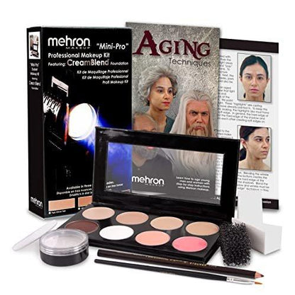 Mehron Makeup Mini-Pro Student Makeup Educational Kit (Fair/Olive) – 8-teiliges Profi-Schmink-Set