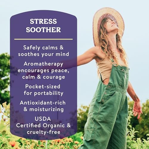 Badger Stress Soother Balsam – Bio-Öl-Aromatherapie-Stick zur Beruhigung des Geistes, 0,6 Unzen