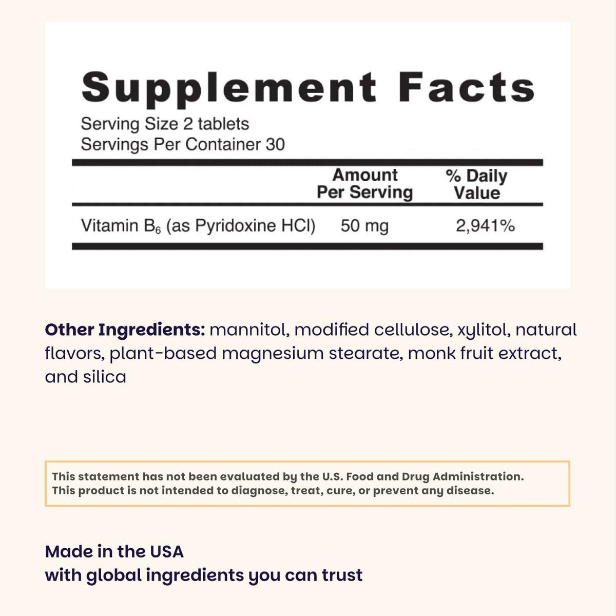 EZ Melts Vitamin B6 – Gehirn & Herz Gesundheit Supplement – Unterstützt den Energiestoffwechsel – Ohne künstliche Aromen – Nicht-GVO & Vegan – Orange Blast – 60 lösliche Tabletten (30 Portionen)